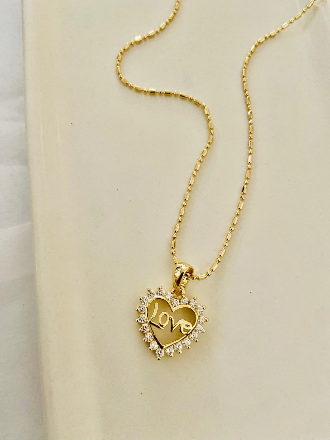 Love fills my heart necklace!