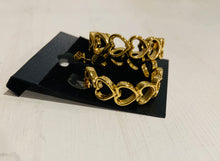 Load image into Gallery viewer, Gold dipped heart hoops

